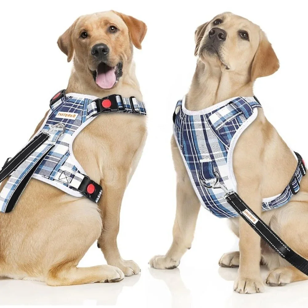 No Pull Dog Harness with Leash & Collar, Adjustable Dog Vest Harness Reflective